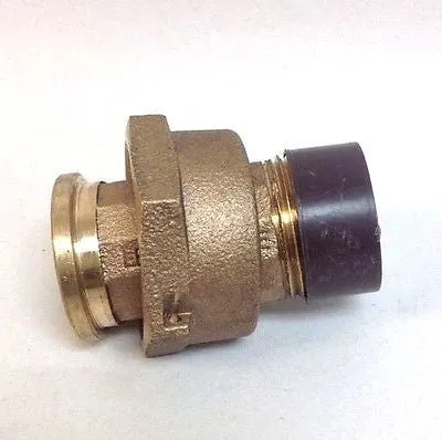 1" Water Meter Coupling, LEAD-FREE brass, 1" Fem Swivel Meter x 1" male NPT