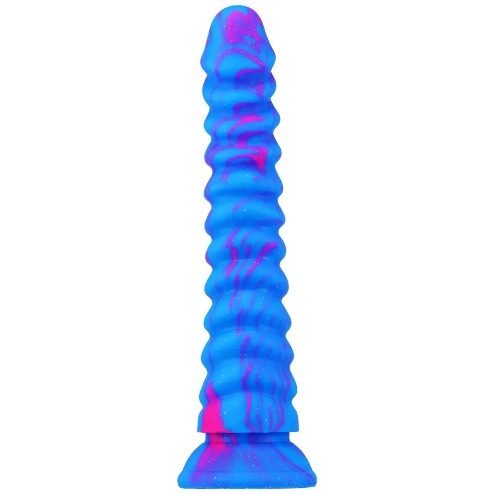 Premium 8.5-Inch Silicone Dildo with Detailed Dragon Scale Design