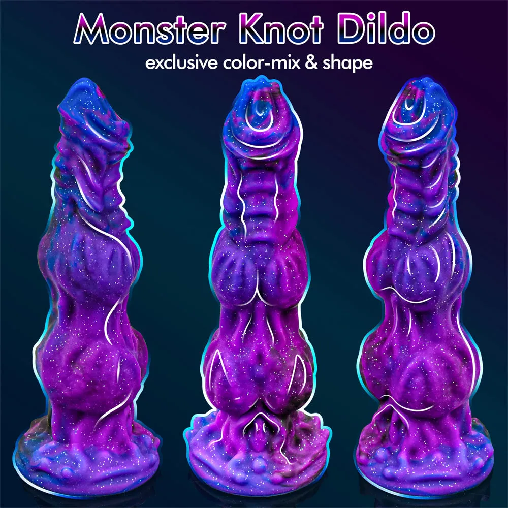 9.6 Inches Monster Dildo Fantasy Horse Dildo With 2 Big Knots And Strong Suction Cup