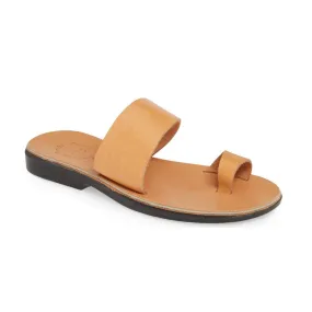 Abra - Leather Toe Loop Sandal | Tan