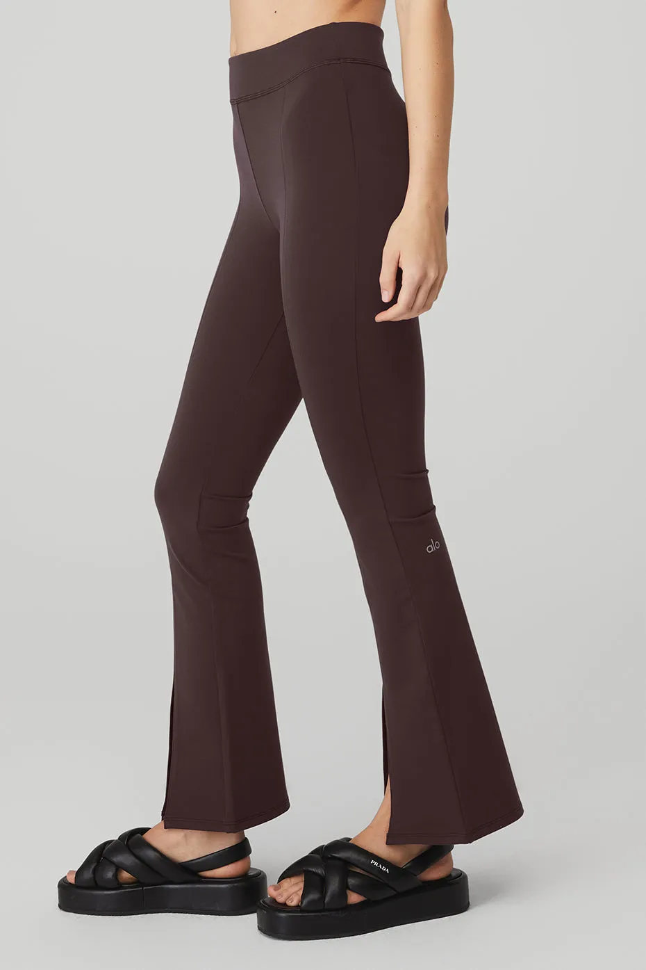 Airbrush High-Waist 7/8 Flutter Legging - Raisin