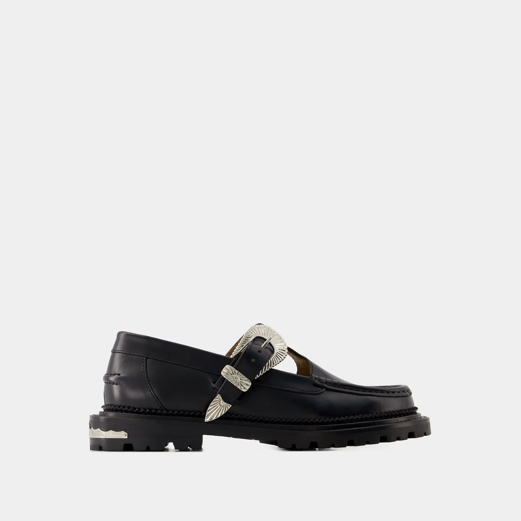 AJ1290 Loafers -Toga Virilis - Leather - Black