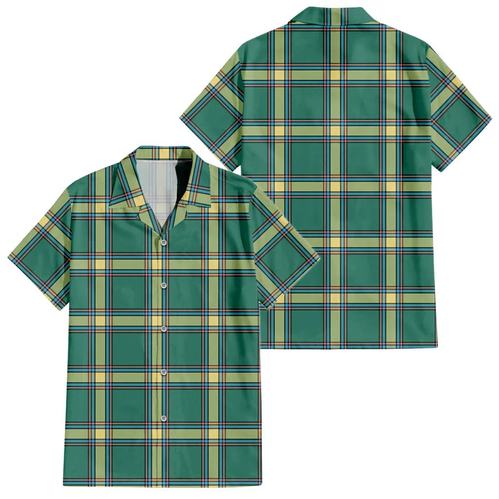 Alberta Province Canada Tartan Short Sleeve Button Down Shirt