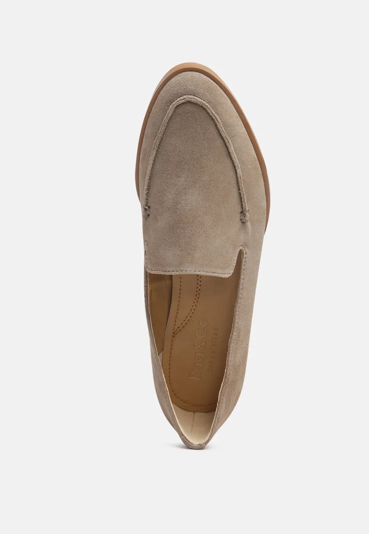 Anna Suede Leather Loafers