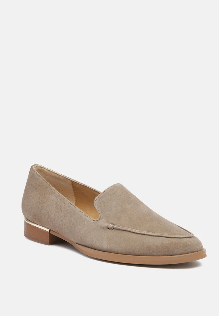 Anna Suede Leather Loafers