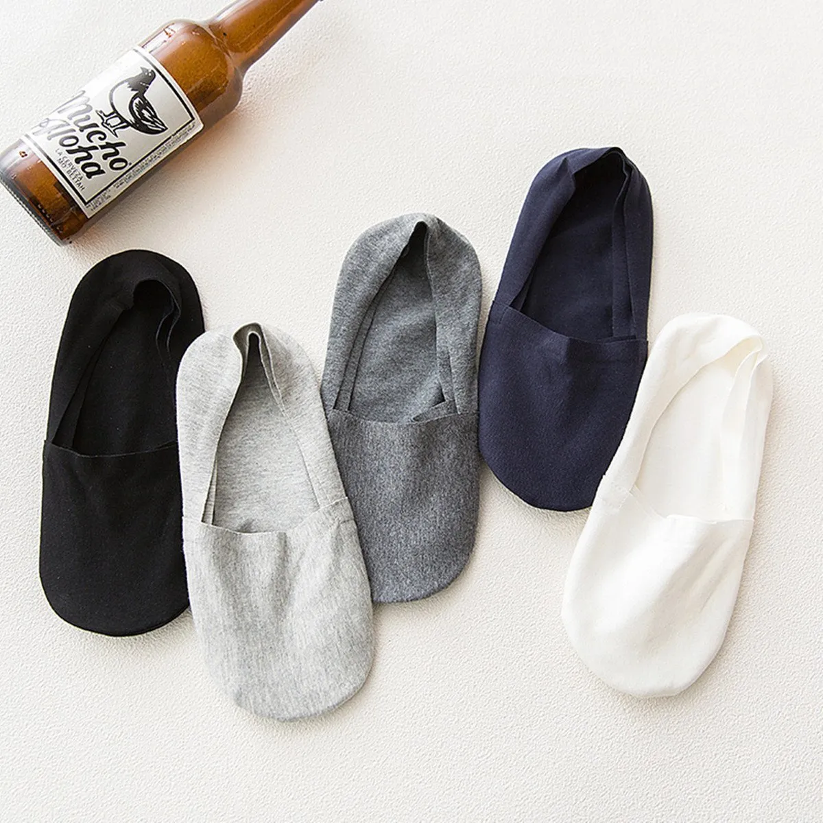 Anti Slip No Show Socks 5-Pack