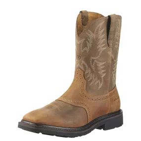 Ariat Men's 10" Sierra Square Toe Work Boots - Aged Bark 10010148