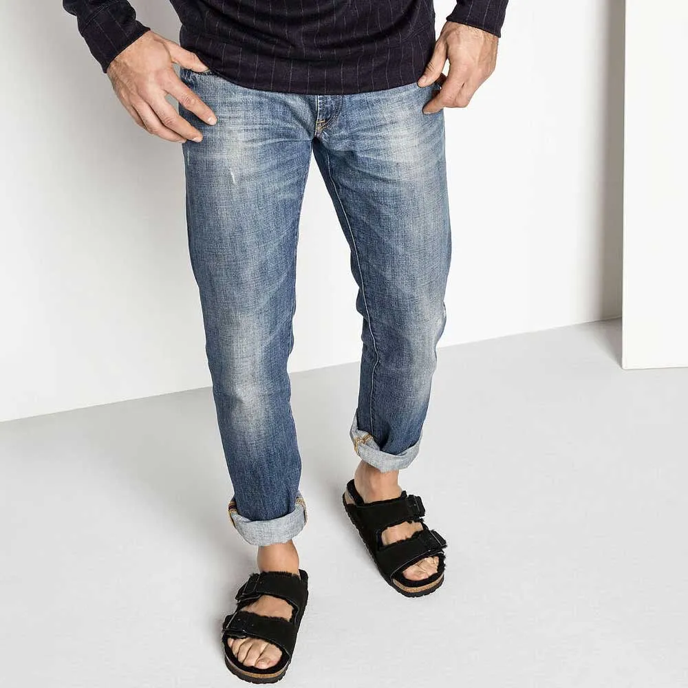 Arizona Shearling Sandal - Black - Regular/Wide