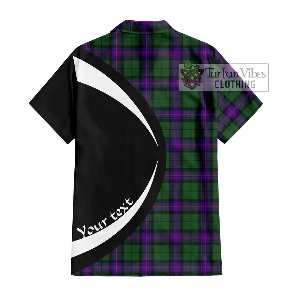 Armstrong Modern Tartan Short Sleeve Button Up with Family Crest Circle Style