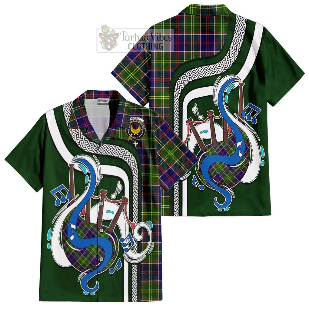 Arnott Tartan Short Sleeve Button Shirt with Epic Bagpipe Style