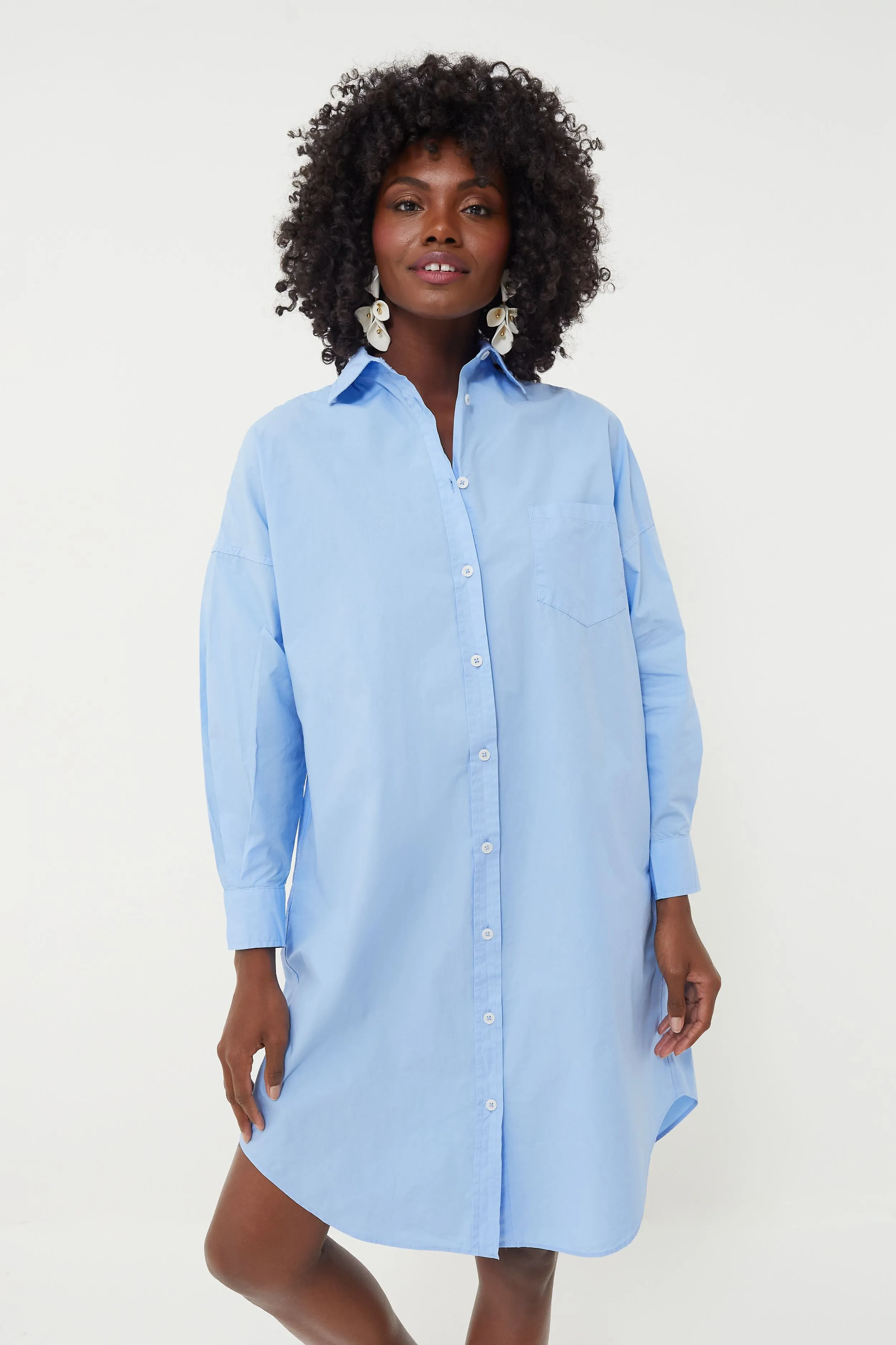 Azure Chiara Shirt Dress