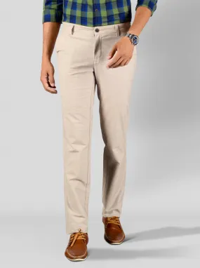 Beige Slim Fit Chinos | JadeBlue