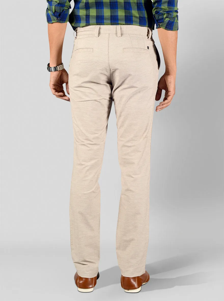 Beige Slim Fit Chinos | JadeBlue