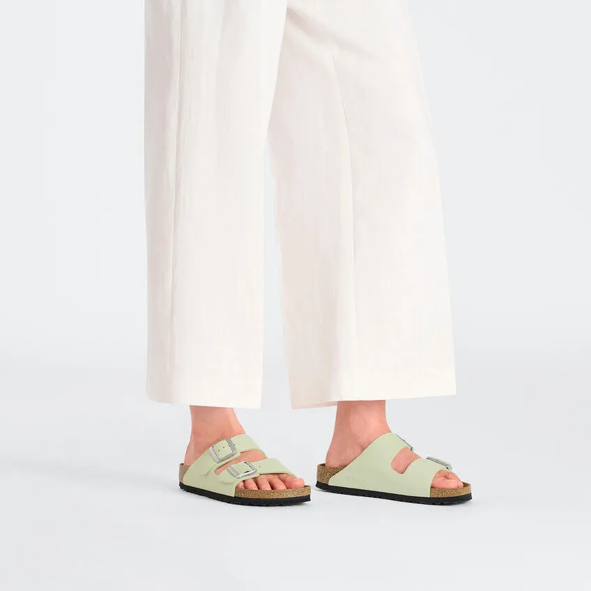 BIRKENSTOCK ARIZONA FADED LIME SANDALS