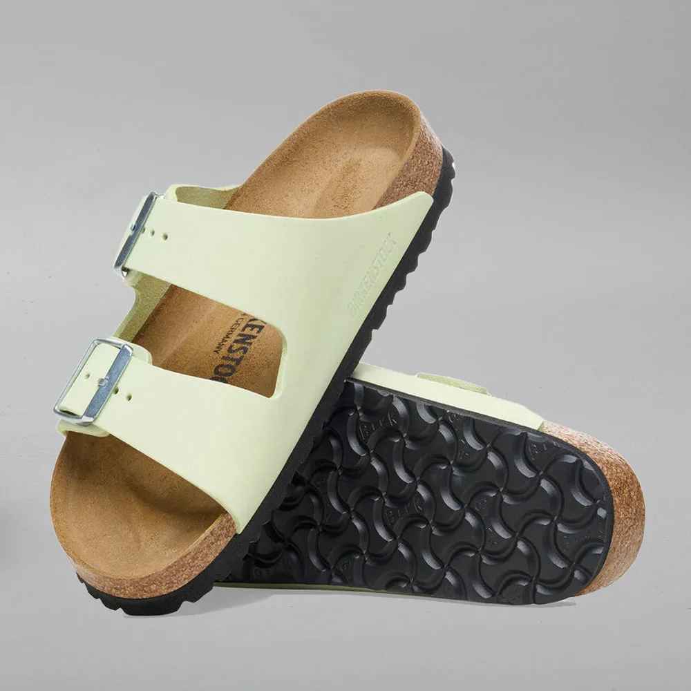 BIRKENSTOCK ARIZONA FADED LIME SANDALS