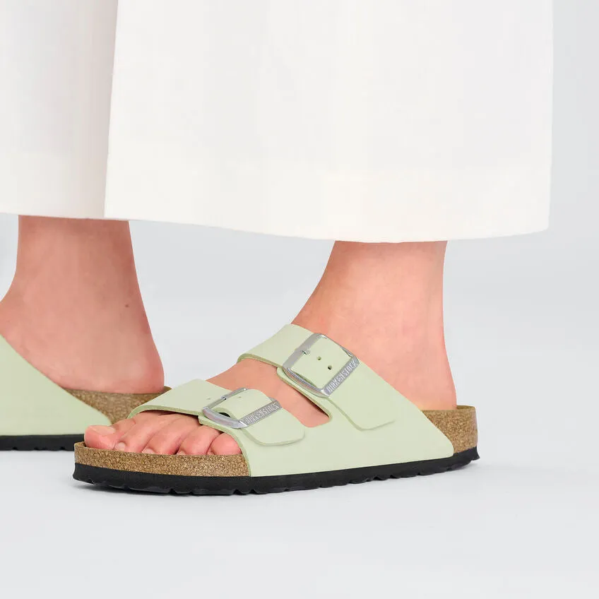 BIRKENSTOCK ARIZONA FADED LIME SANDALS