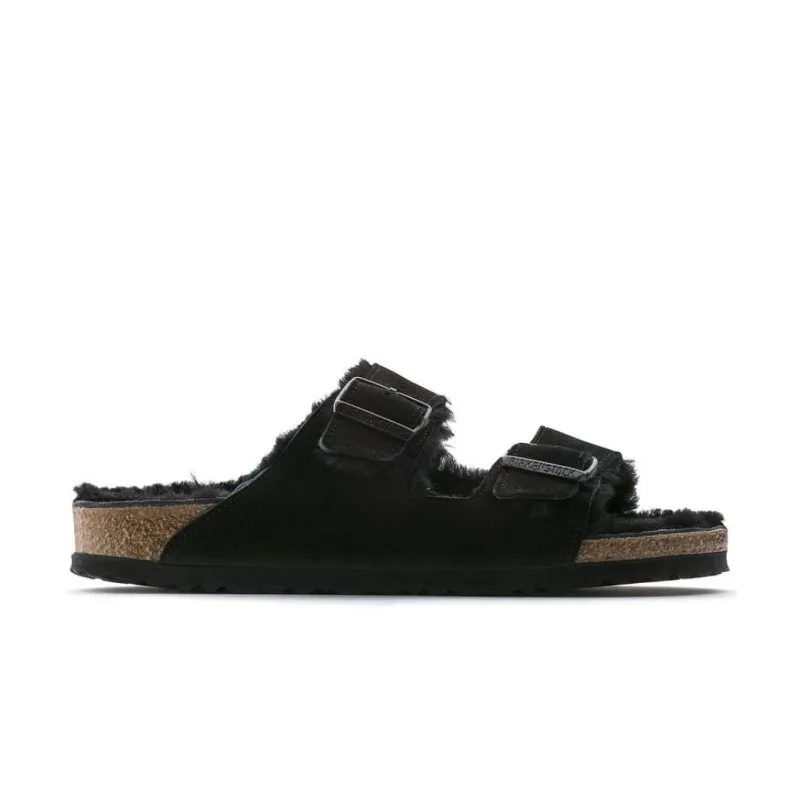 Birkenstock Arizona Shearling - Black Suede