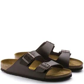 Birkenstock Women's Arizona Birko-Flor in Dark Brown (Narrow Width)