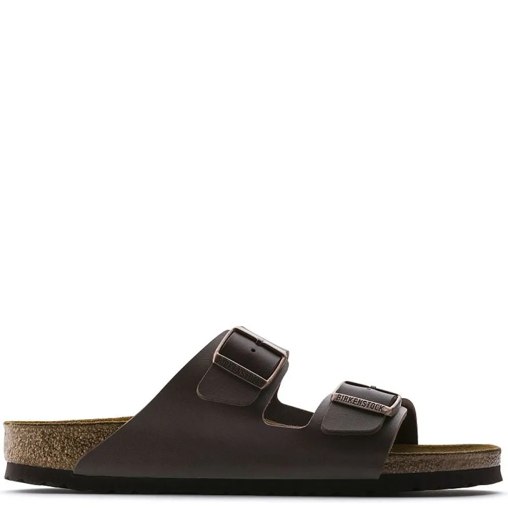 Birkenstock Women's Arizona Birko-Flor in Dark Brown (Narrow Width)