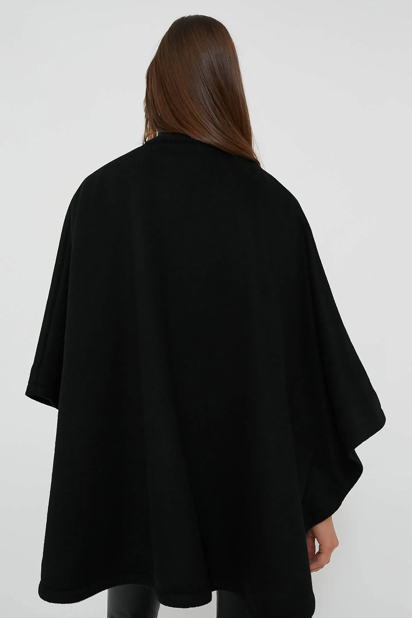 Black Full Zip Huntington Poncho