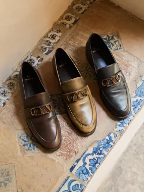 Blair London Piper Golden Brown Leather Loafers