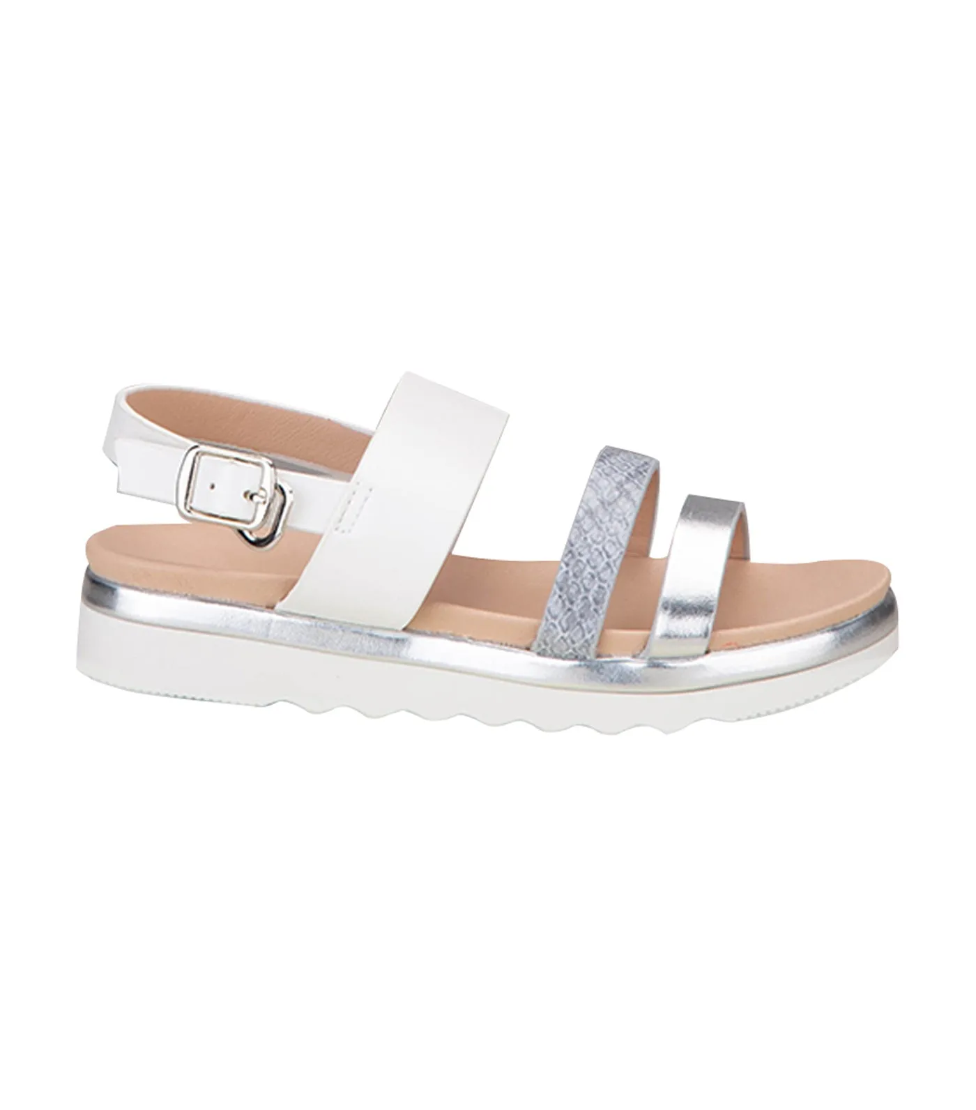 Blessy Kids Sandals for Girls - Silver