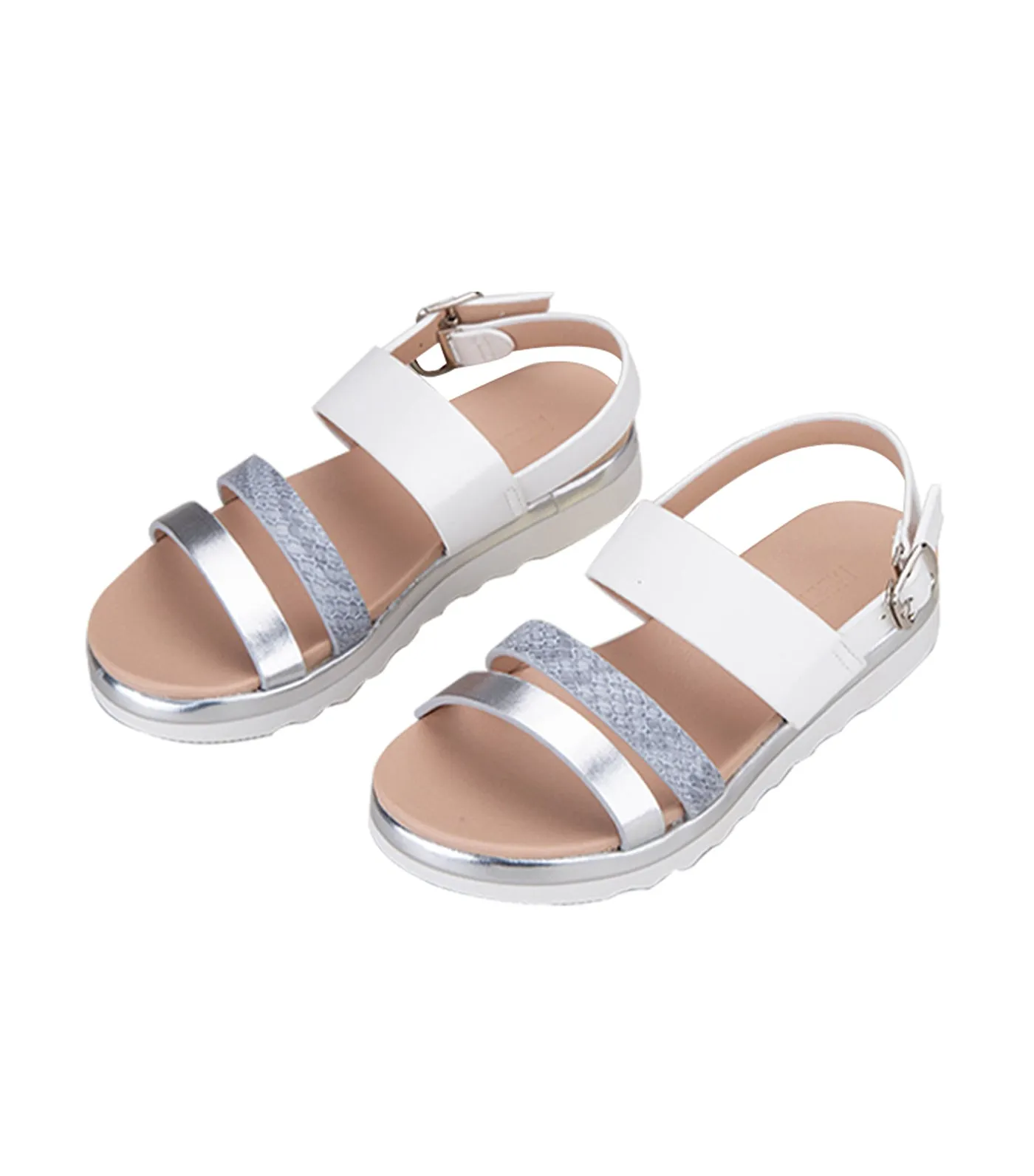 Blessy Kids Sandals for Girls - Silver