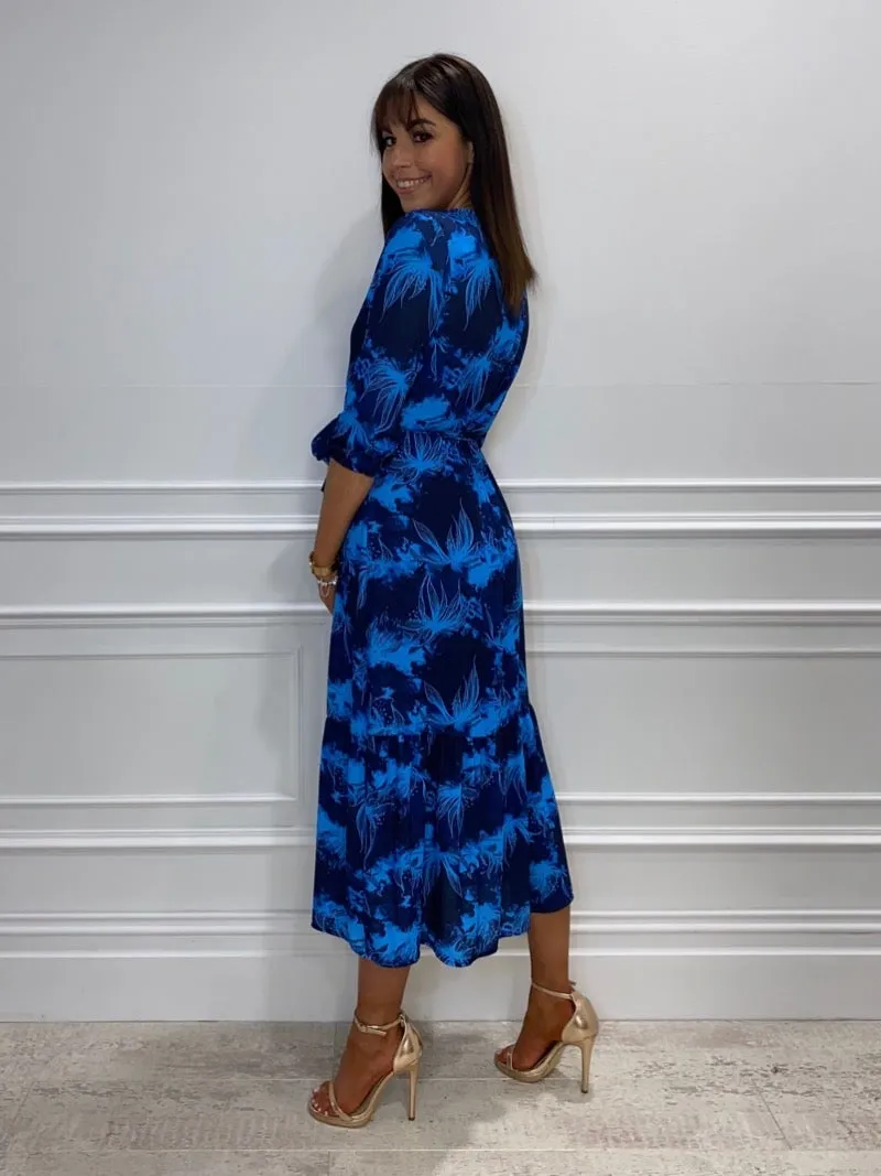 Boho Midi Dress (Blue/Navy)