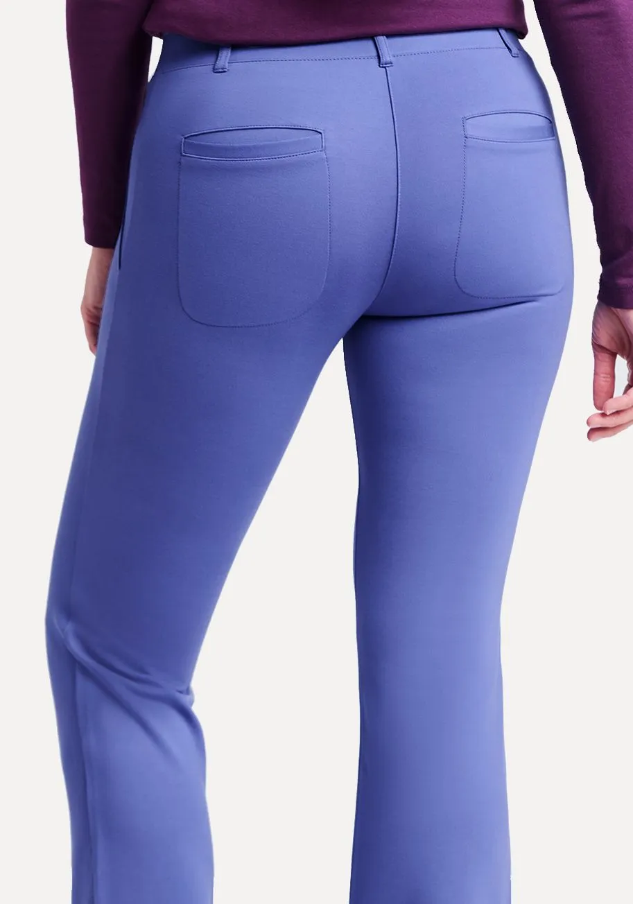 Boot Cut | Two-Pocket Dress Pant Yoga Pants (Blue Iris)