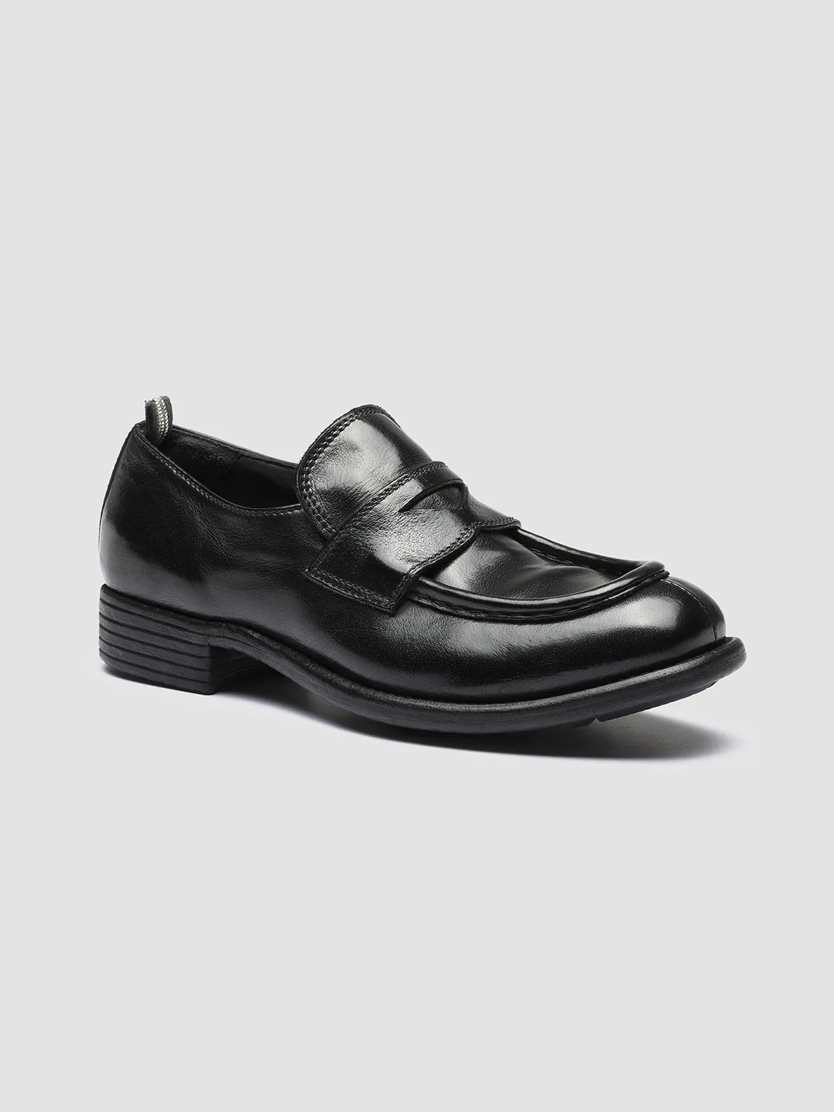 CALIXTE 020 - Black Leather Loafers