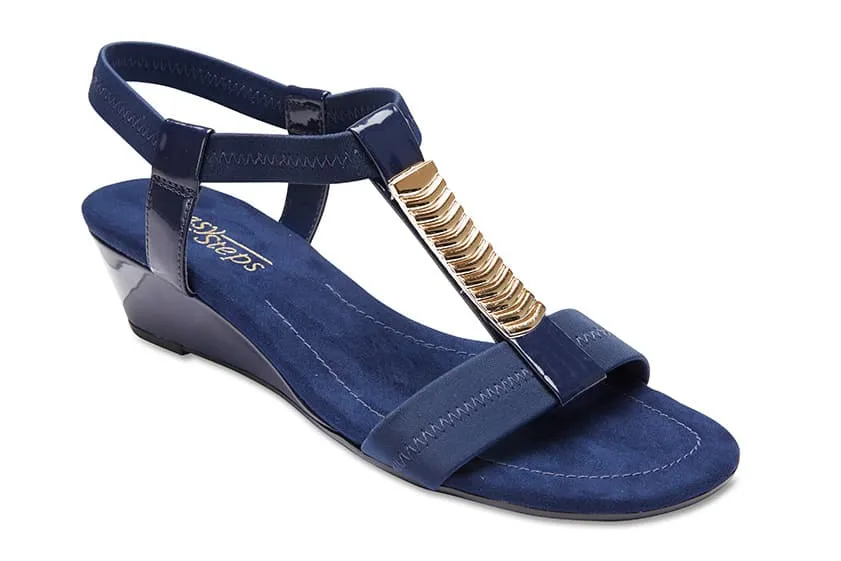 Calvin Heel in Navy Fabric