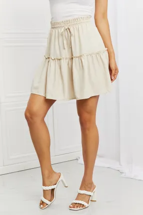 Carefree Linen Ruffle Skirt