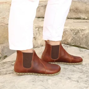 Chelsea Boots Handmade Brown Barefoot Women's