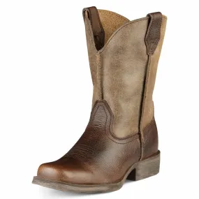 CHILDREN'S/YOUTH ARIAT BROWN EARTH SQUARE TOE RAMBLER WESTERN BOOTS 10007602