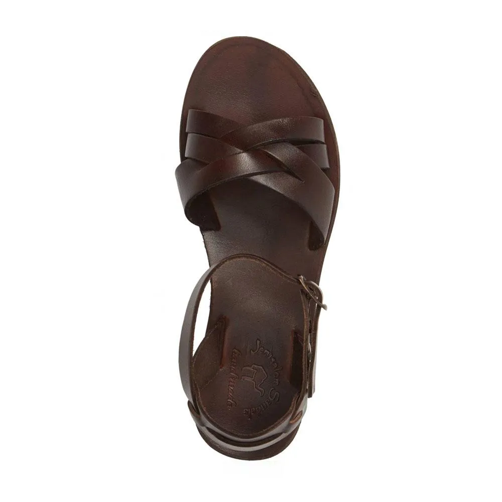 Chloe - Leather Adjustable Sandal | Brown