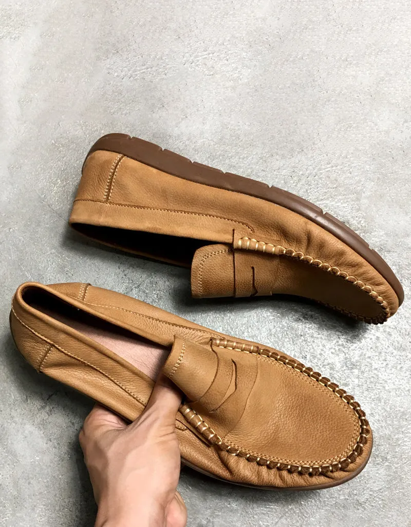 [Clearance] Soft Leather Daily Comfy Loafers for Men(Size 42)