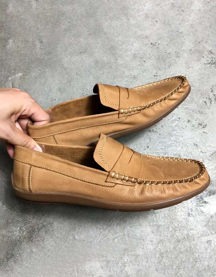 [Clearance] Soft Leather Daily Comfy Loafers for Men(Size 42)