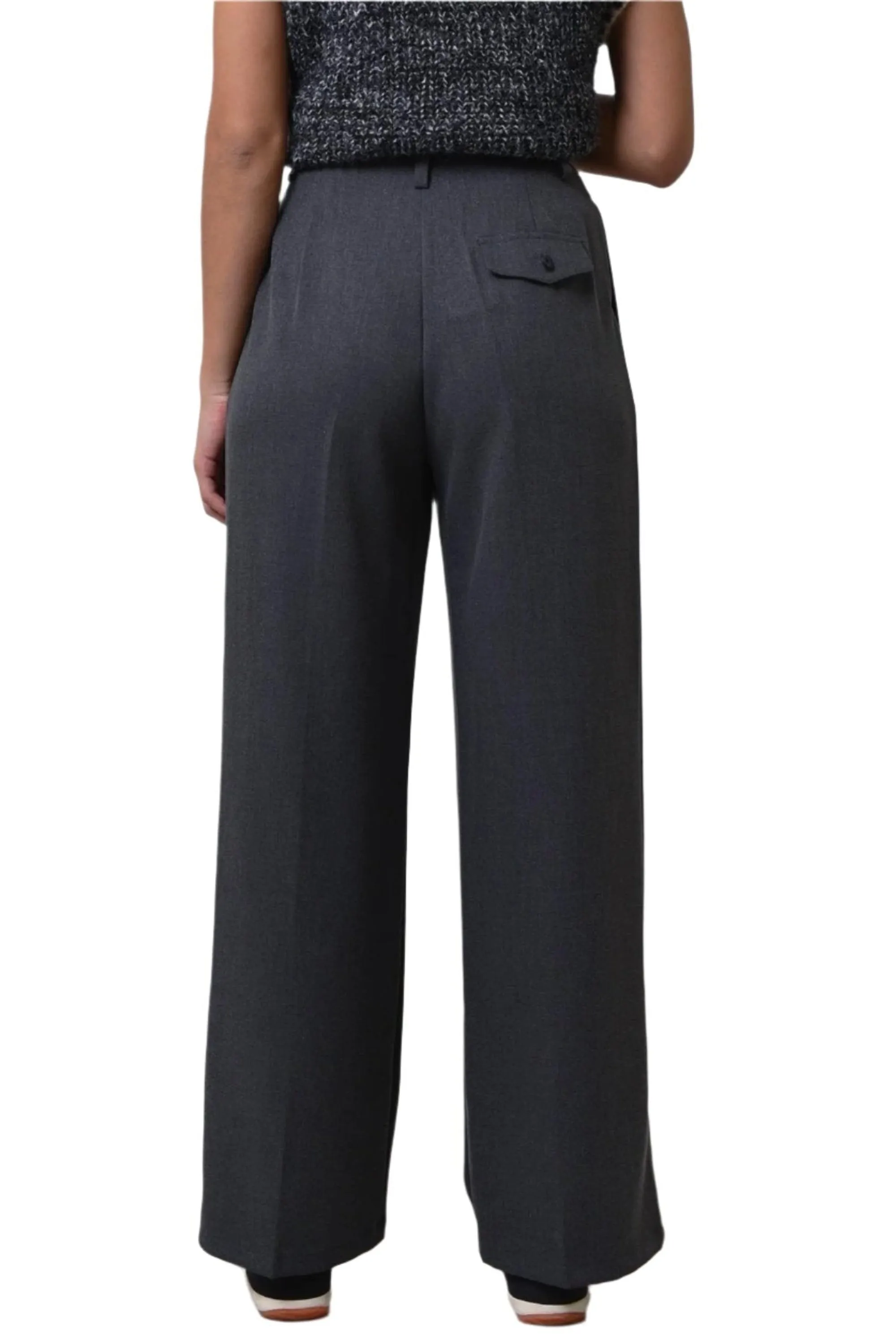 Clever Alice Boyfriend Trouser in Grey or Burgundy