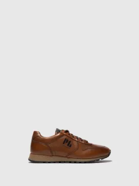 Cognac Lace-up Trainers