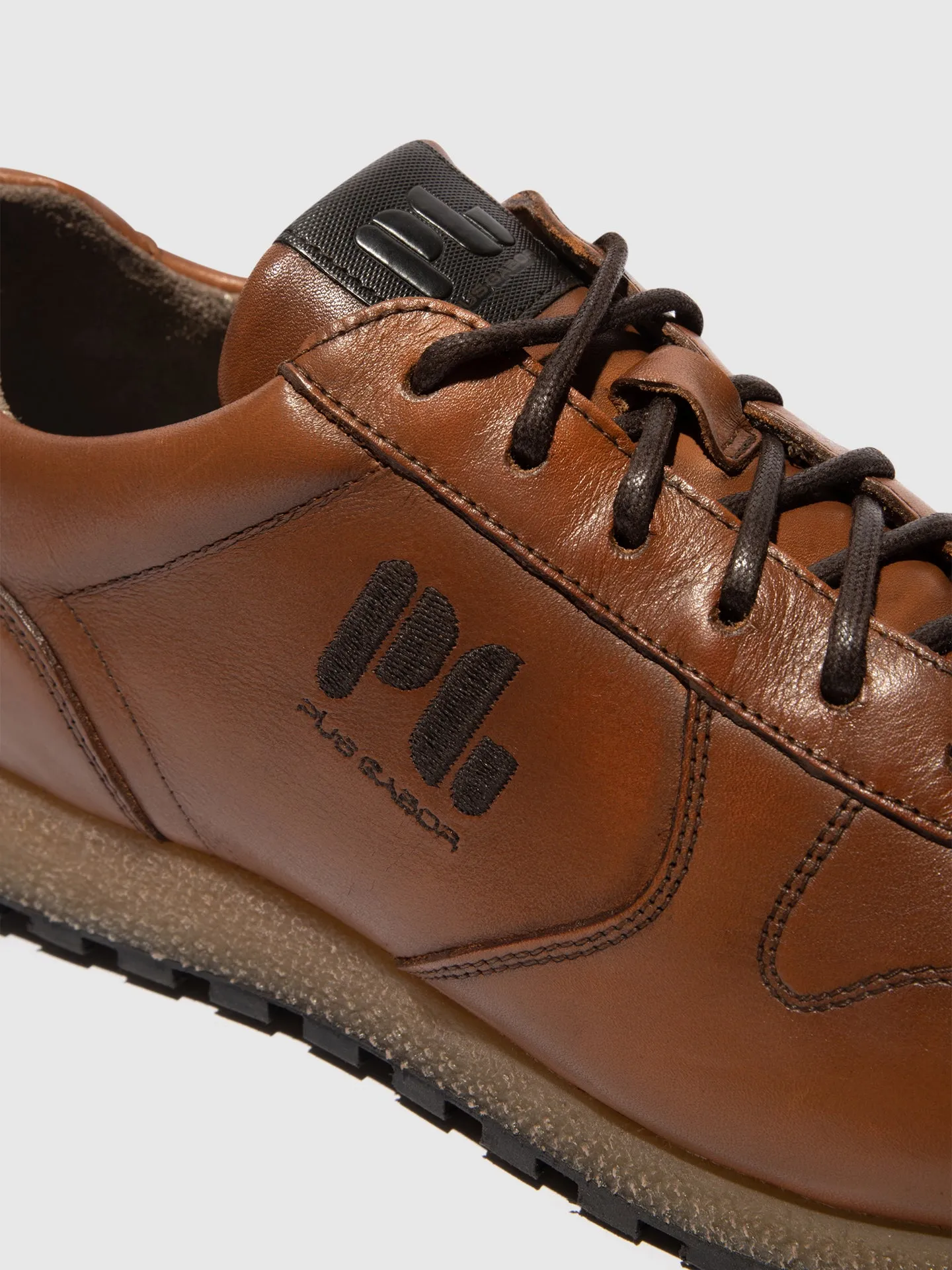 Cognac Lace-up Trainers