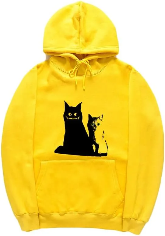 CORIRESHA Cat Lovers Hoodie Long Sleeve Kangaroo Pocket Cotton Cozy Cute Sweatshirt