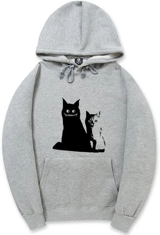 CORIRESHA Cat Lovers Hoodie Long Sleeve Kangaroo Pocket Cotton Cozy Cute Sweatshirt