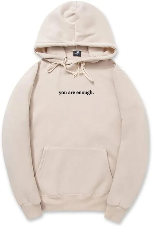 CORIRESHA Teen's You Are Enough Hoodie Dear Person Behind Me Letters Sweatshirt