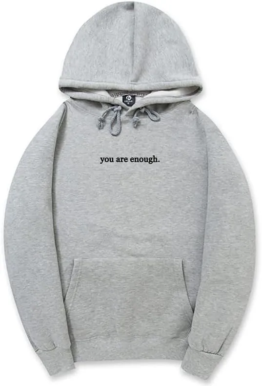 CORIRESHA Teen's You Are Enough Hoodie Dear Person Behind Me Letters Sweatshirt