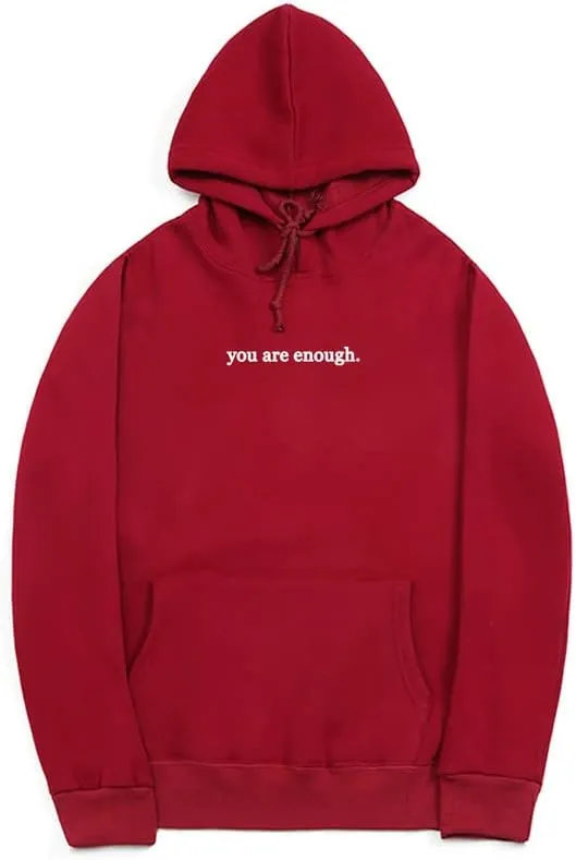 CORIRESHA Teen's You Are Enough Hoodie Dear Person Behind Me Letters Sweatshirt