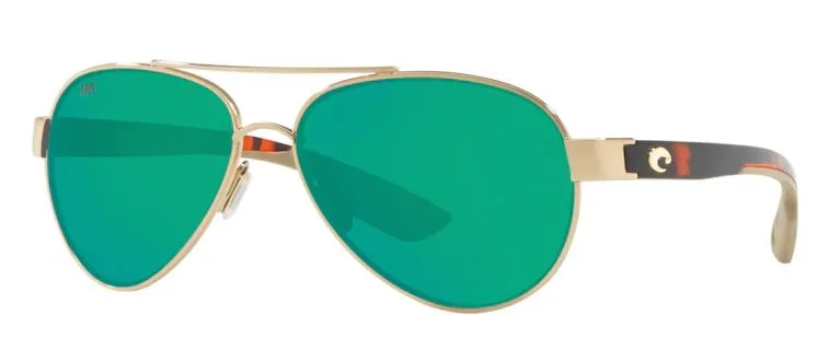 Costa Del Mar Loreto Rose Gold Frame - Green Mirror Glass Lens - Polarized Sunglasses