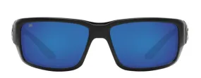 Costa Del Mar Mens Fantail Blackout Frame - Blue Mirror 580 Glass Lens - Polarized Sunglasses