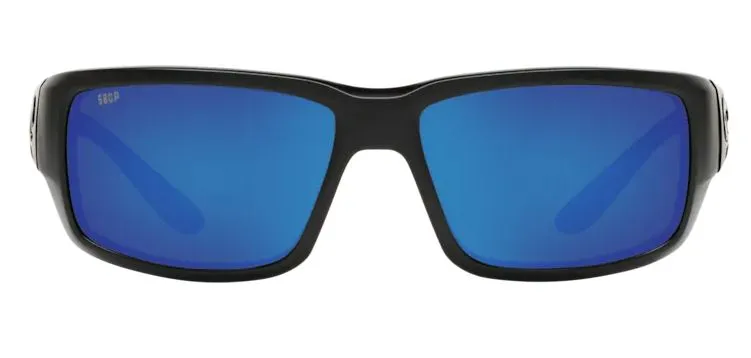 Costa Del Mar Mens Fantail Blackout Frame - Blue Mirror 580 Plastic Lens - Polarized Sunglasses