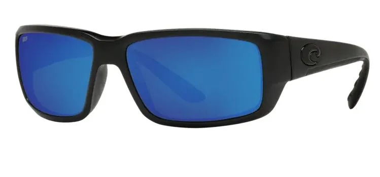 Costa Del Mar Mens Fantail Blackout Frame - Blue Mirror 580 Plastic Lens - Polarized Sunglasses