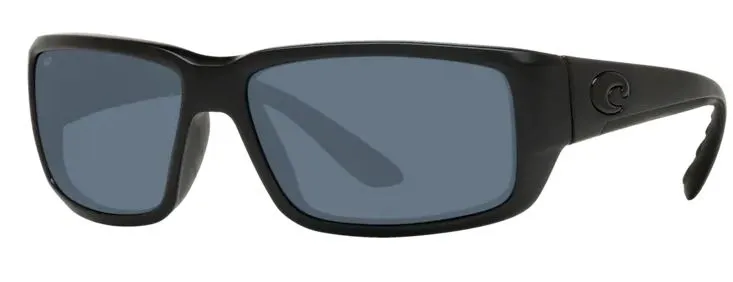 Costa Del Mar Mens Fantail Blackout Frame - Gray 580 Plastic Lens - Polarized Sunglasses